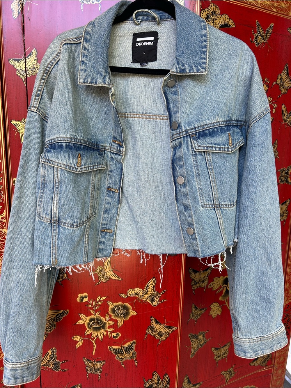 Dr. Denim Cropped Light Wash Jean Jacket